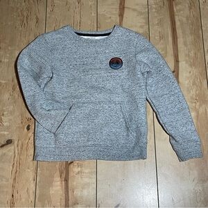 H&M - crew neck sweater with kangaroo pocket - boys size 8/10 (medium) - gray